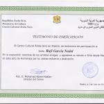certificado de participación SRIA Madrid