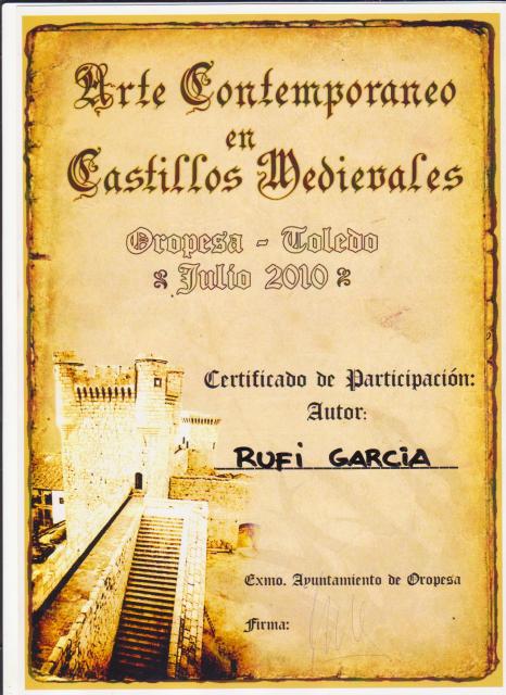 certificadode participacion Castillos Medivales