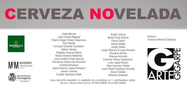 Mañana sábado NOCHE DE LOS MUSEOS a las 22:00 h, en Gigarpe Galería de Arte, se inaugura la exposición colectiva CERVEZA NOVELAD